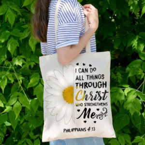 Quote Printed Tote Bag