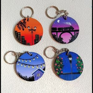 Aesthetic Mini Keychain Set (Pack of 4)