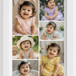 White Photo Frame for Wall & Table | Modern HD Display Frame | Perfect for Family Photos, Baby Pictures, Wedding & Gifts